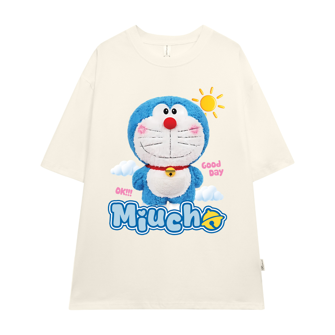 Áo thun nữ form rộng hình mèo máy 2319 Miucho vải cotton 4 chiều thoáng mát unisex in mix_thumbnail_8