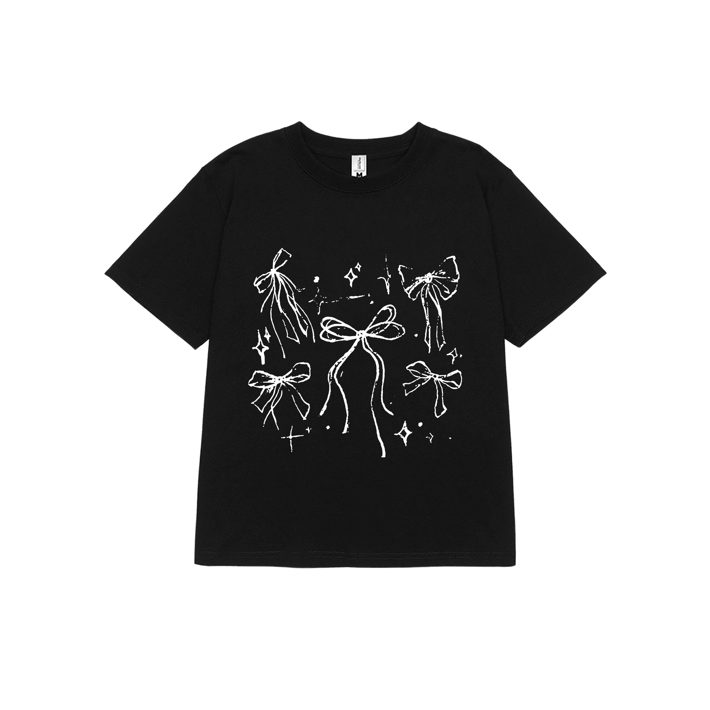 Áo thun baby tee nơ conquette xinh form ôm ABD1311 Miucho tay ngắn cổ tròn hotrend in mix