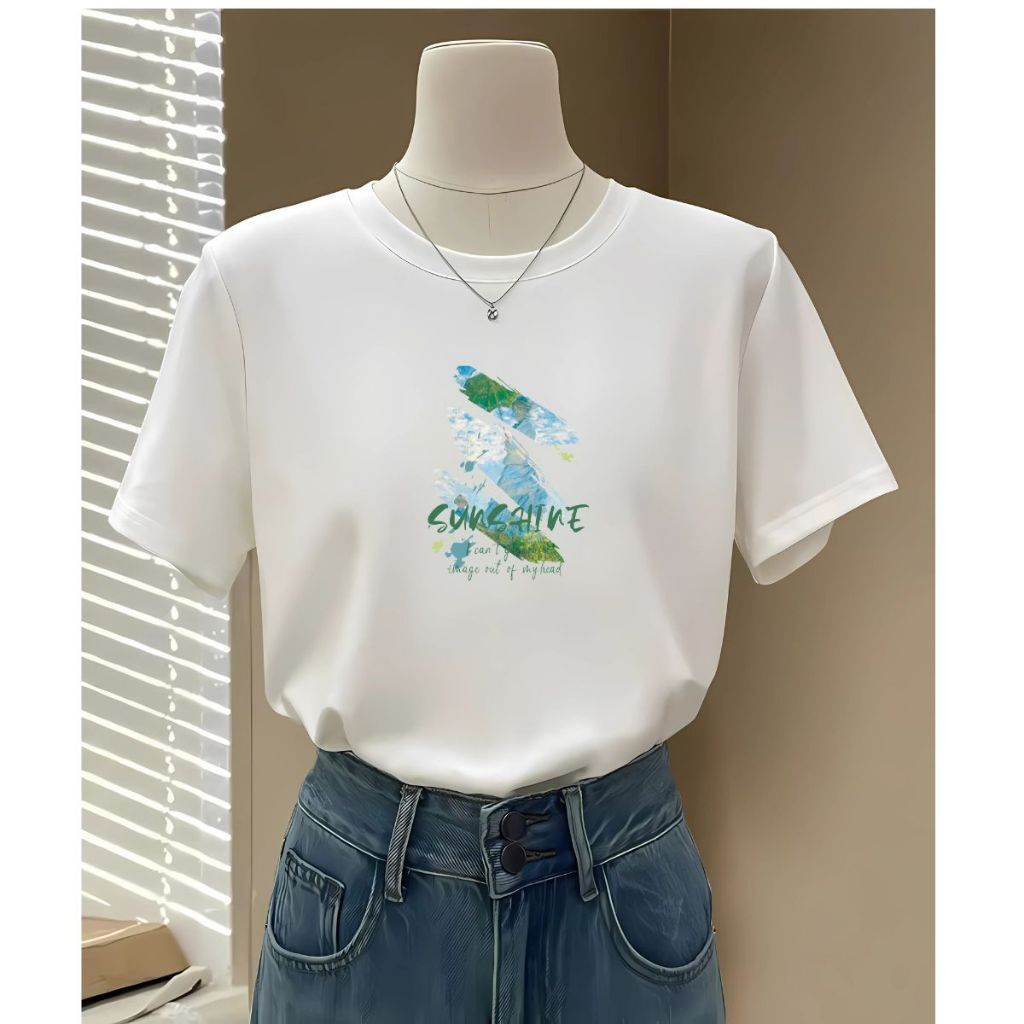 [Form Rộng] Áo phông nữ 𝐋𝐎𝐙𝐀 màu trắng chất liệu thun cotton co giãn 4 chiều - Mã G0275_thumbnail_7