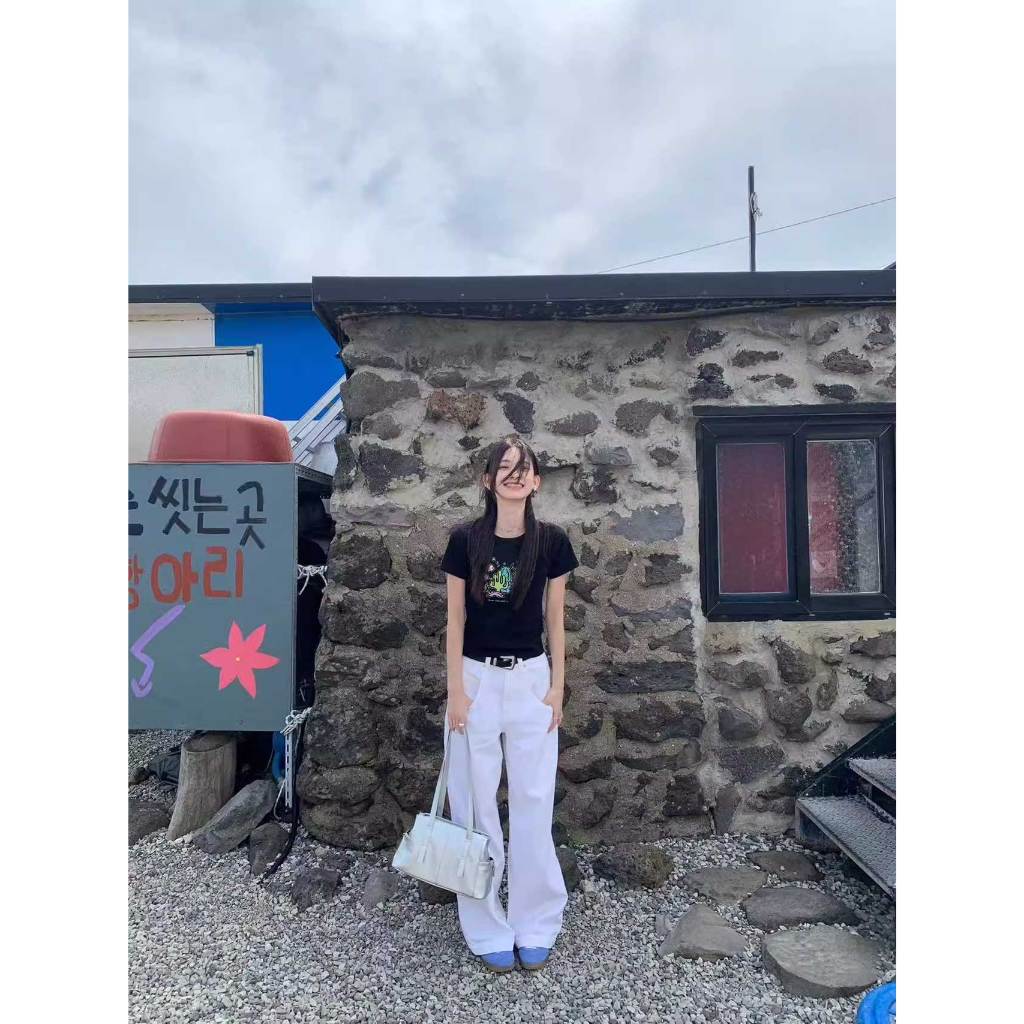 Áo thun baby tee form ôm xinh xắn mùa hè ABD1023 Miucho tay ngắn Cổ tròn hotrend in mix_thumbnail_5