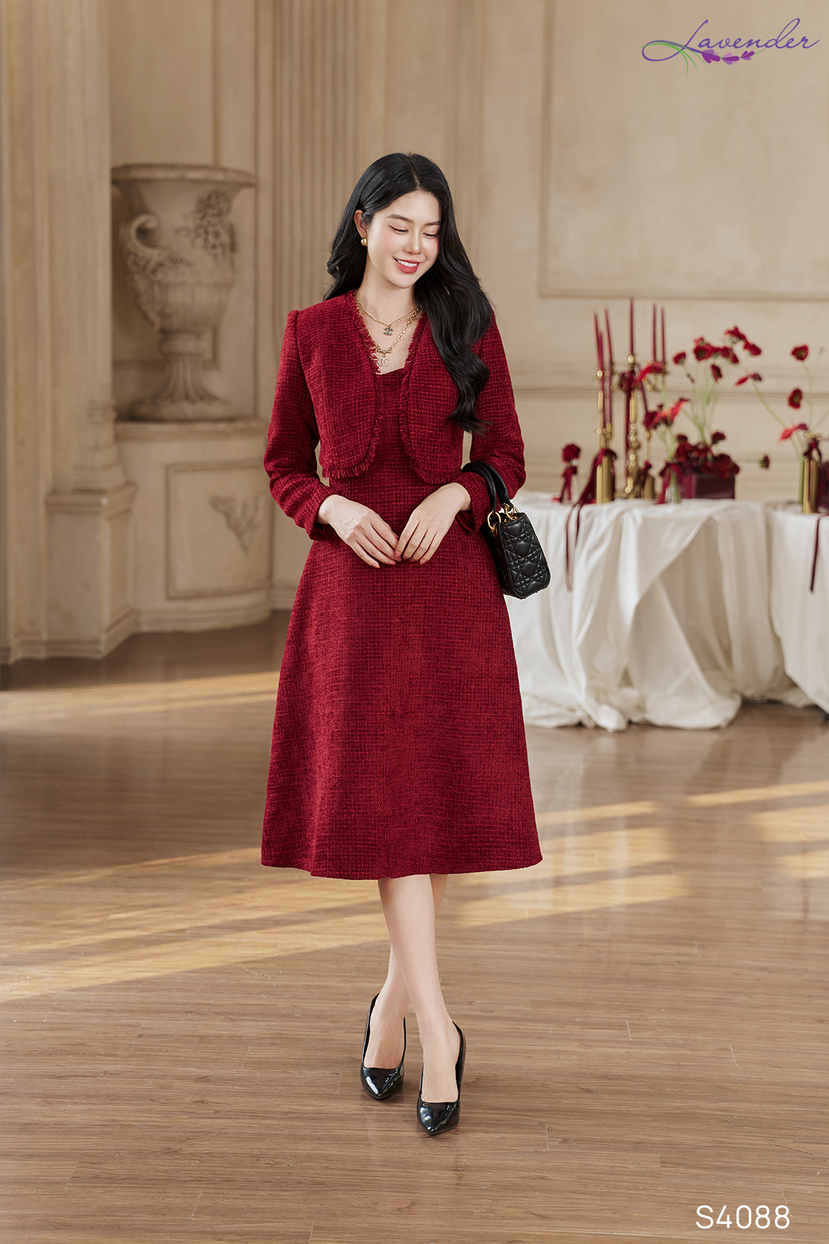 Set dạ tweed đỏ đô S4088_thumbnail_2