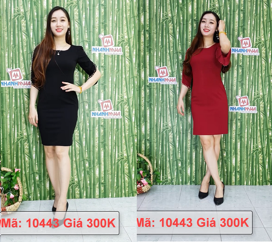 10443-Đầm body tay kết  hạt ( thun nhật , khóa sau)_thumbnail_0