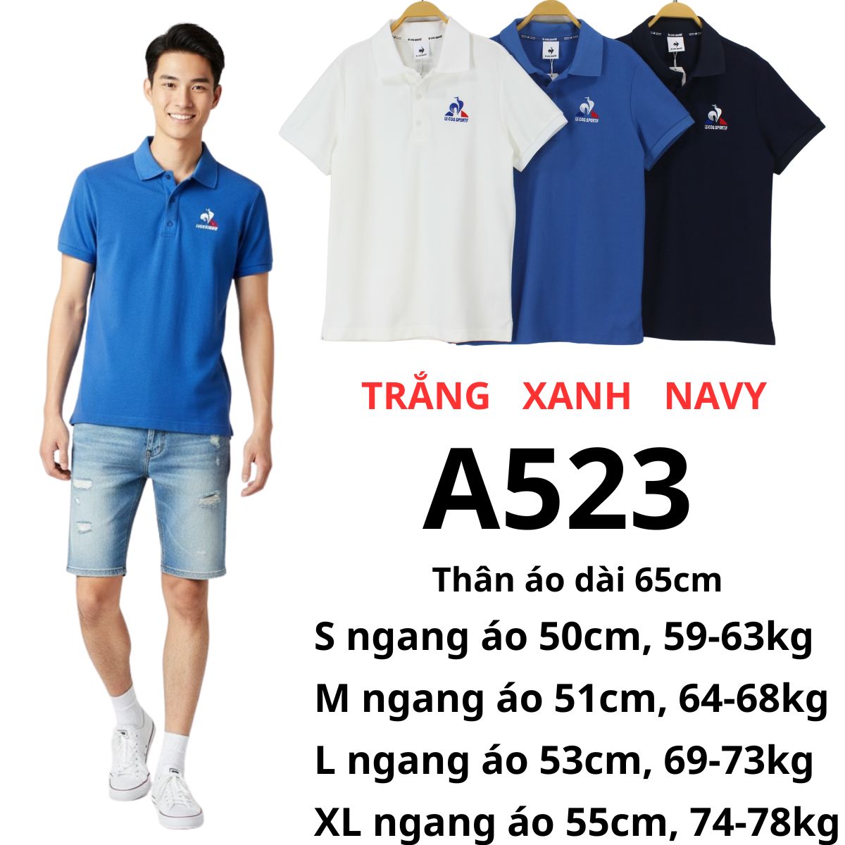 A523 - Áo Polo Nam Gà