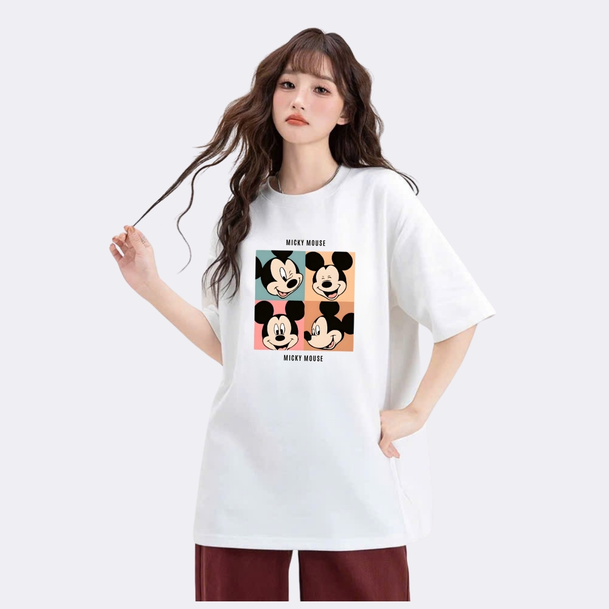 Áo thun unisex UX30-1173 4 hình MICKEY MOUSE dáng oversized local brand WETEE