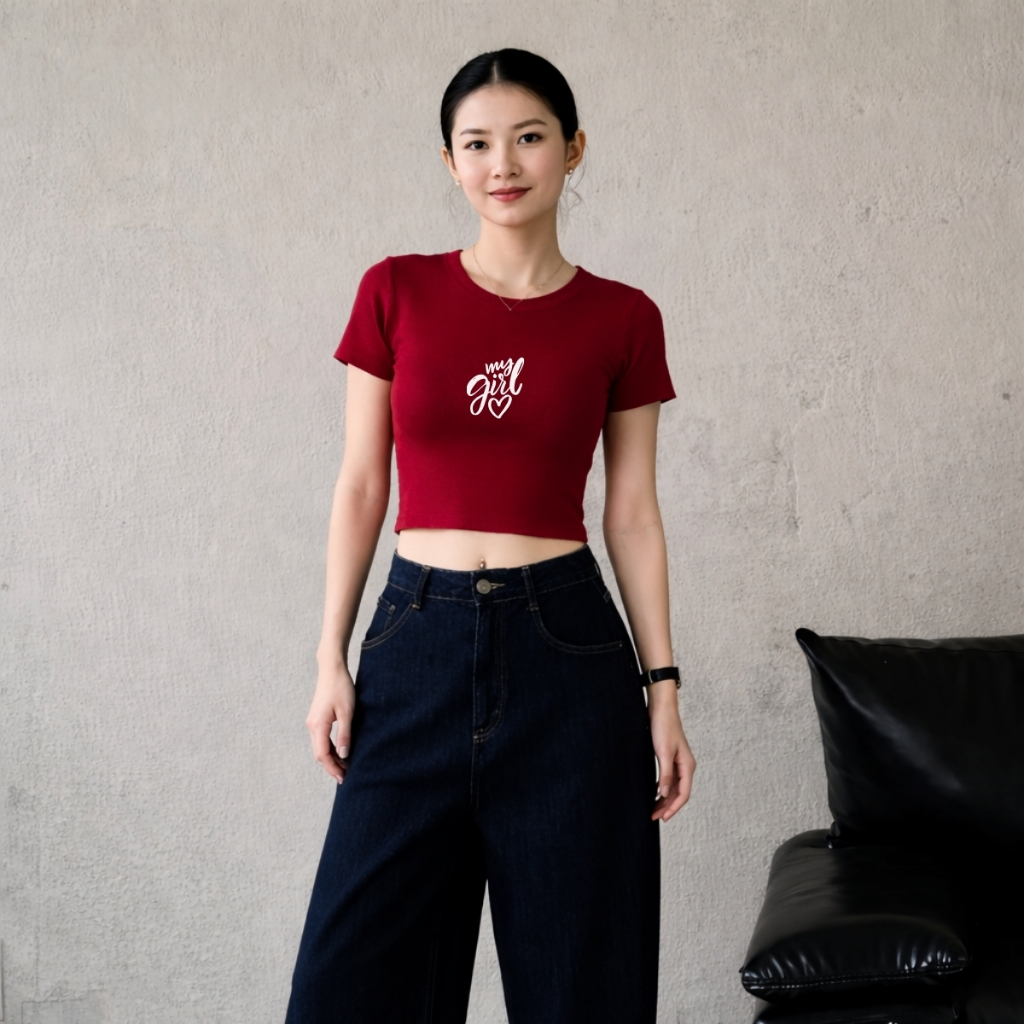 Áo croptop nữ My Girl hình trái tim dáng ôm chất thun cotton local brand WETEE - WC1152_thumbnail_0