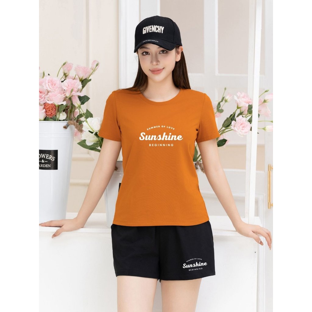 [Form Vừa] Bộ đồ nữ dáng vừa- Set đồ nữ mặc nhà mùa hè (áo thun + quần đùi) - LOZA G0132_thumbnail_3