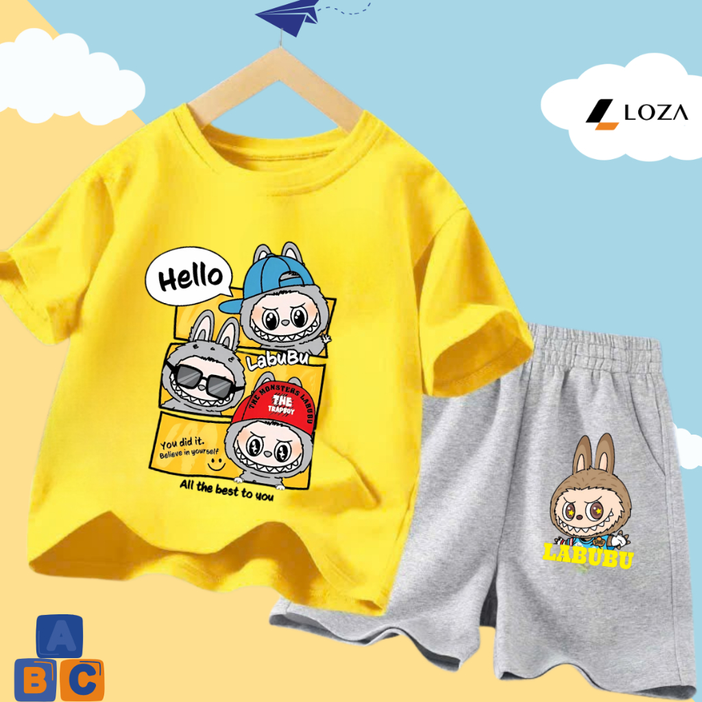 Bộ quần áo bé trai in hình 