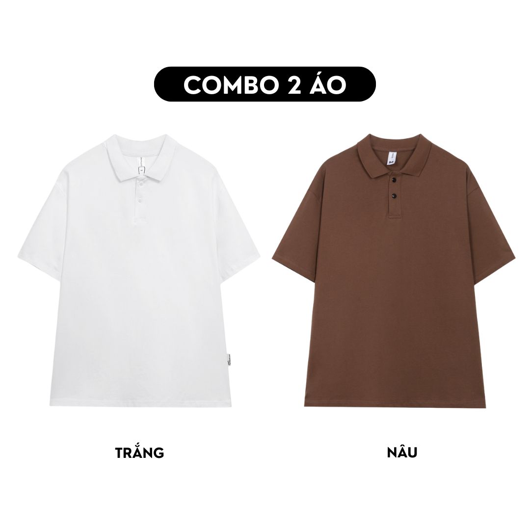 Áo polo trơn form rộng cotton PLT01 Miucho cổ trụ in basic_thumbnail_22