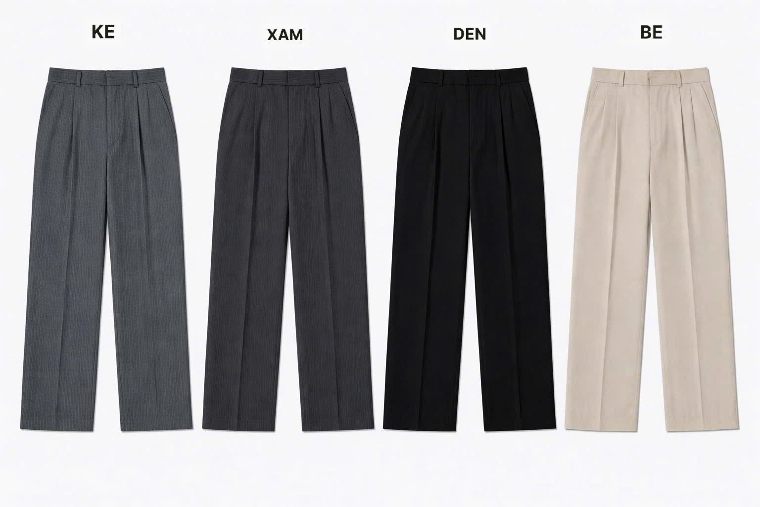 77 QUẦN SUÔNG PHỐI 2 LI XUẤT HÀN 4 MÀU