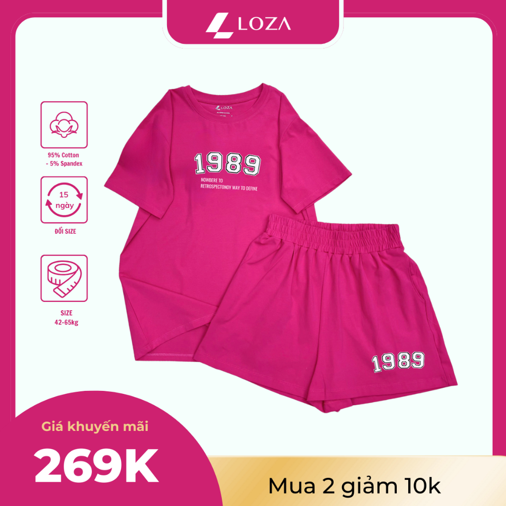 [Form rộng] Bộ đồ nữ cộc tay mùa hè - Set đồ thun nữ thời trang LOZA G0290_thumbnail_12