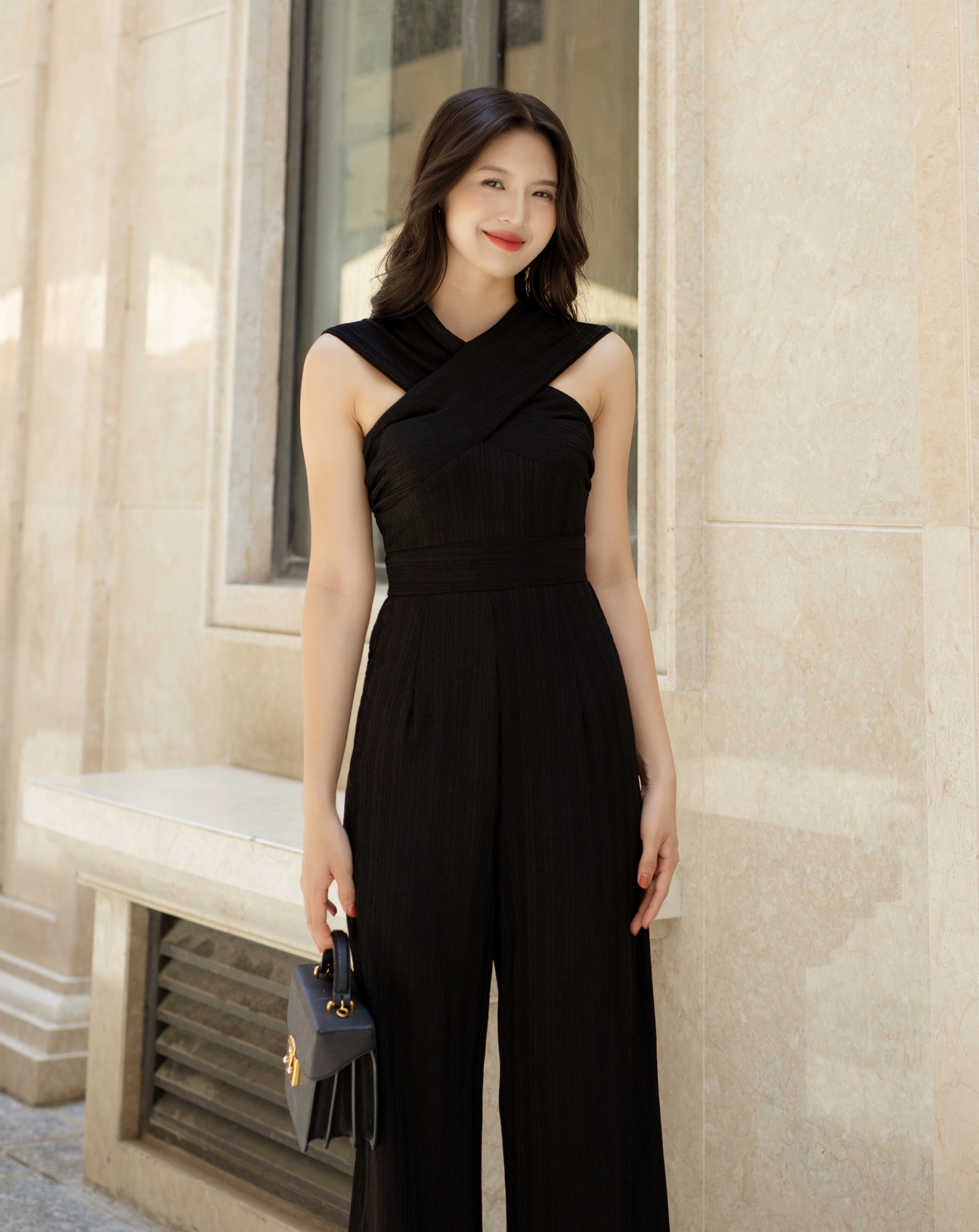 Jumpsuit dài ống suông thiết kế trễ vai 2in1_thumbnail_9