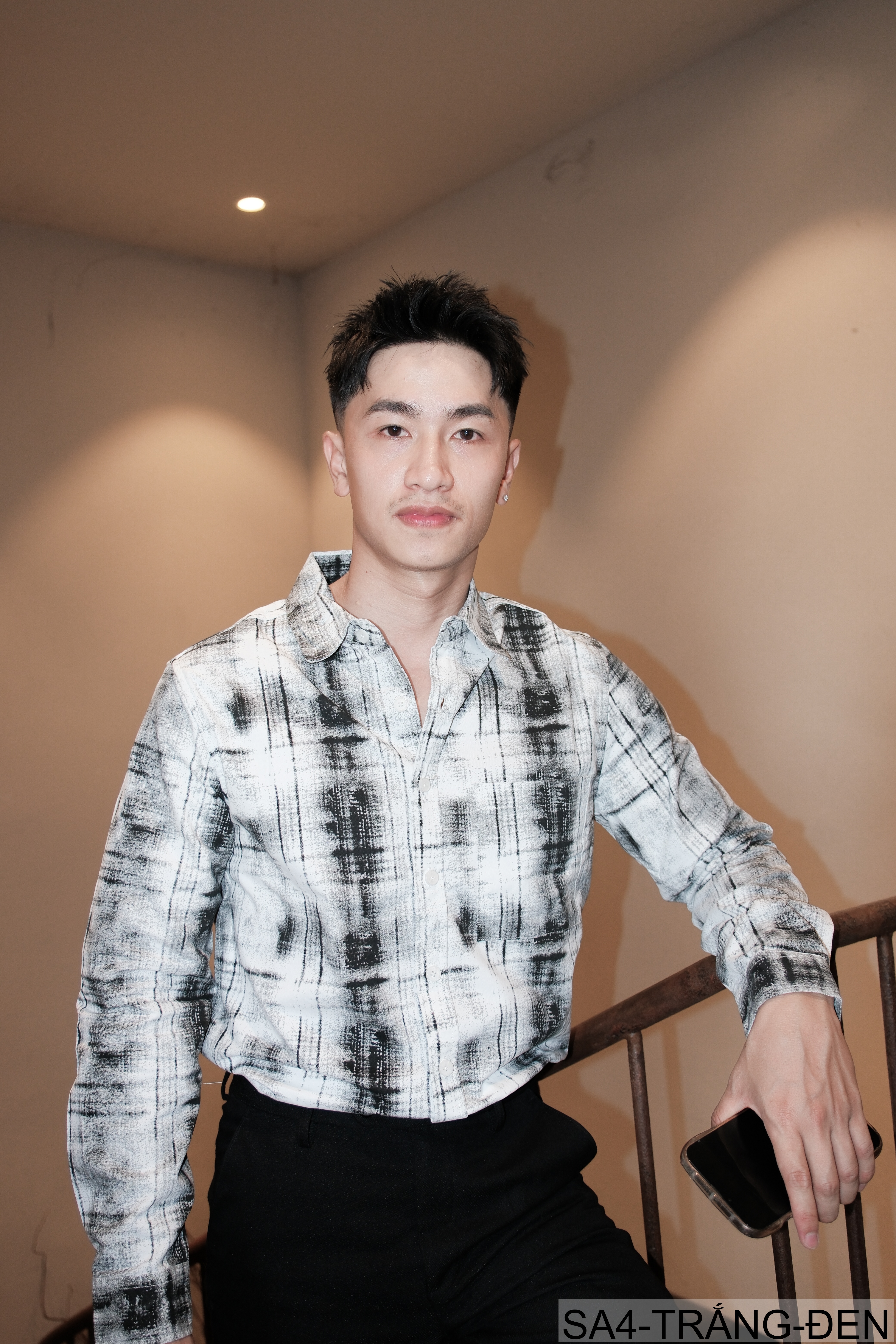 SA4 - Áo sơ mi nam dài tay phong cách Nhật, họa tiết , chất cotton mềm mại, dáng rộng thoải mái