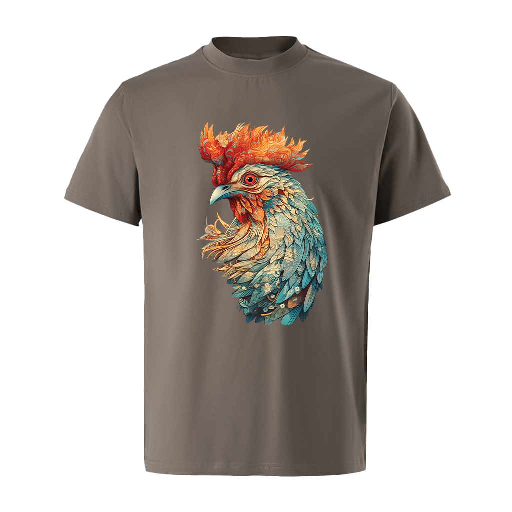 Áo thun nam form rộng 12 con giáp tuổi Dậu ATD486 Miucho Iconic cotton cổ tròn in graphic_thumbnail_17