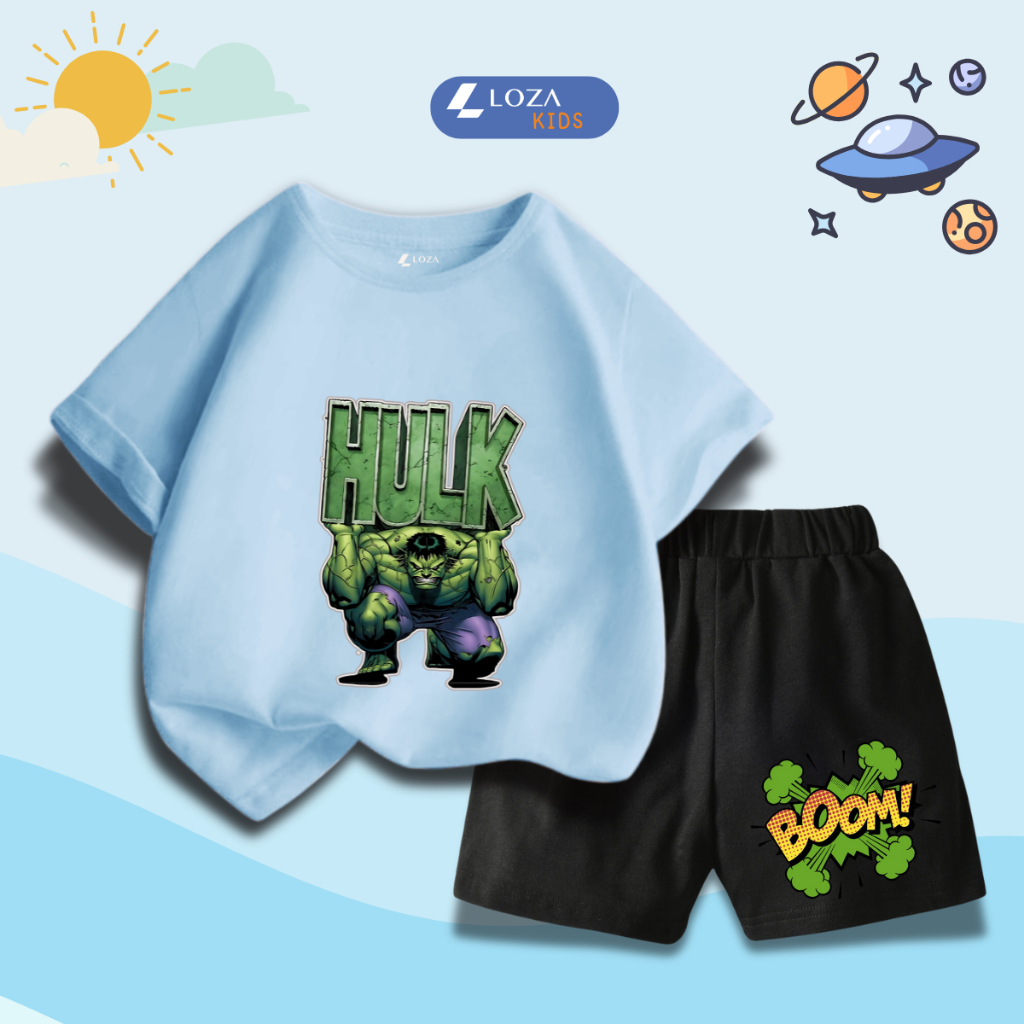 Bộ đồ bé trai in hình 'Mavel - Hulk' - Loza Kids SB339_thumbnail_8