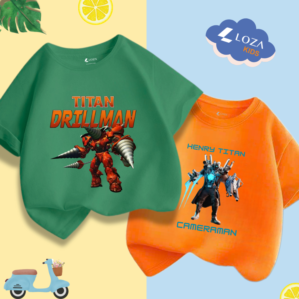 Áo Thun bé trai in hình 'Skibidi Toilet - Clock Man - Cameraman Bossman - Loza Kids CA008_thumbnail_5