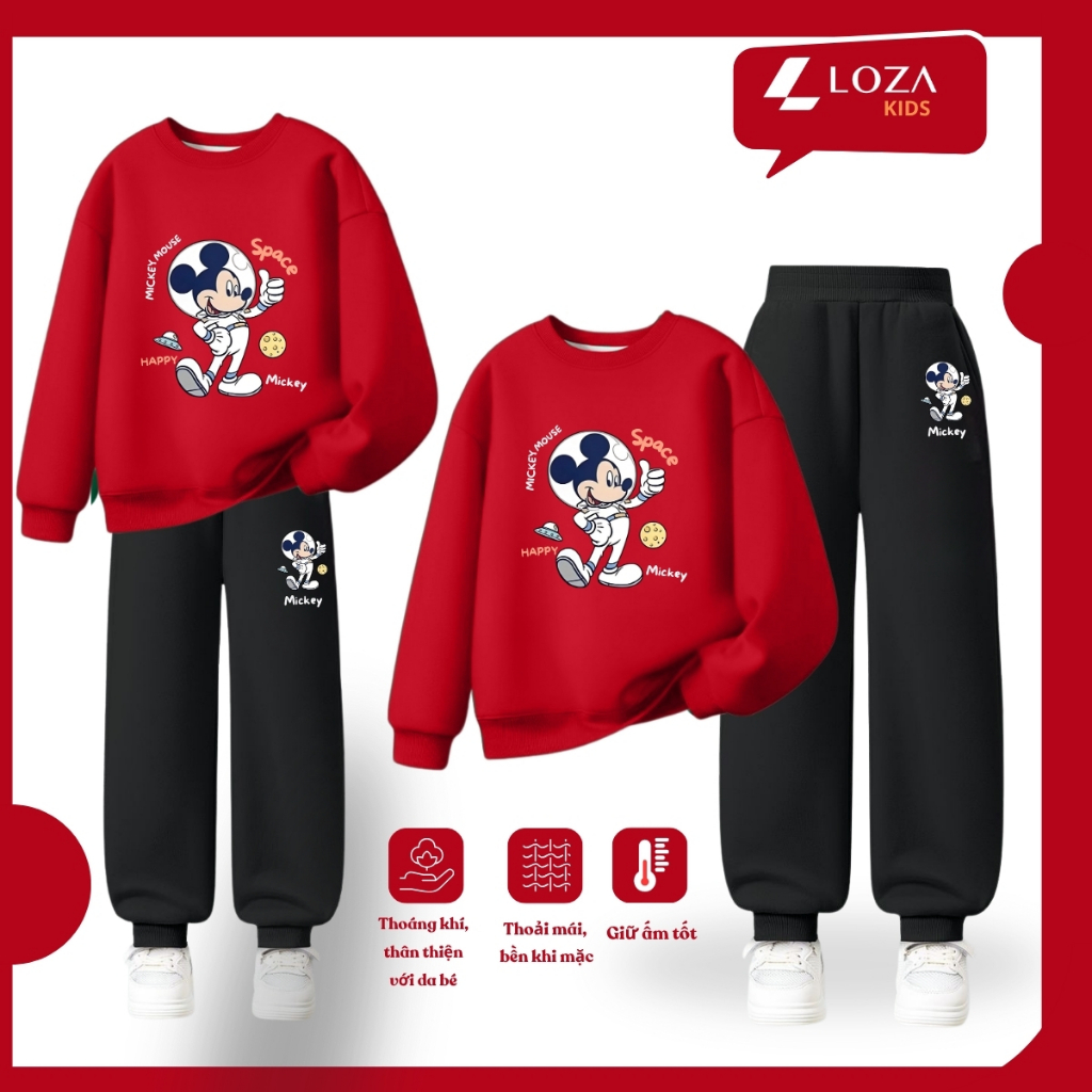 Set bộ nỉ bé trai in hình Phi hành gia  - Loza Kids BI378_thumbnail_2