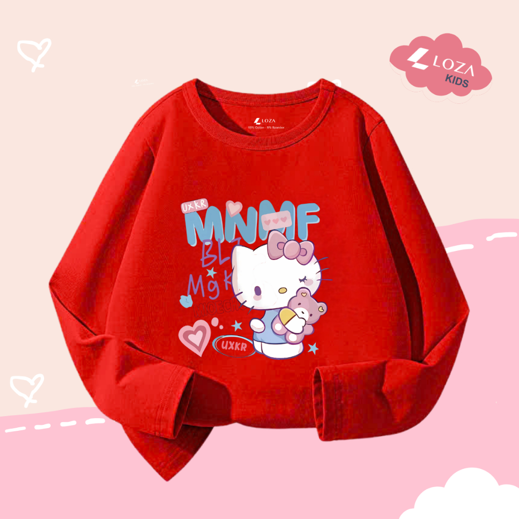 Áo thun dài tay bé gái in hình Hello Kitty - Loza Kids  KT3259_thumbnail_4