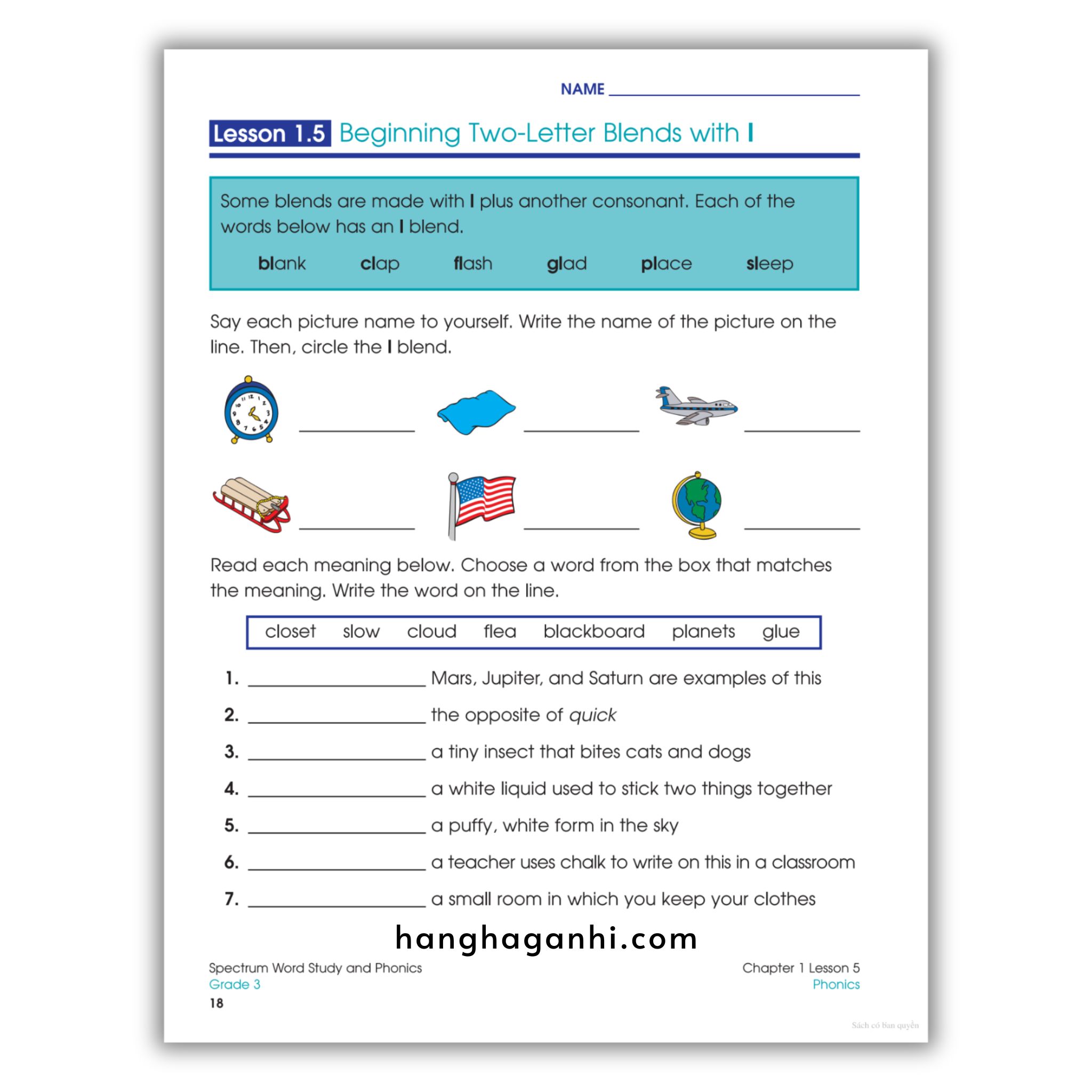 Sách Spectrum Word Study and Phonics Workbook Grade 3_thumbnail_13