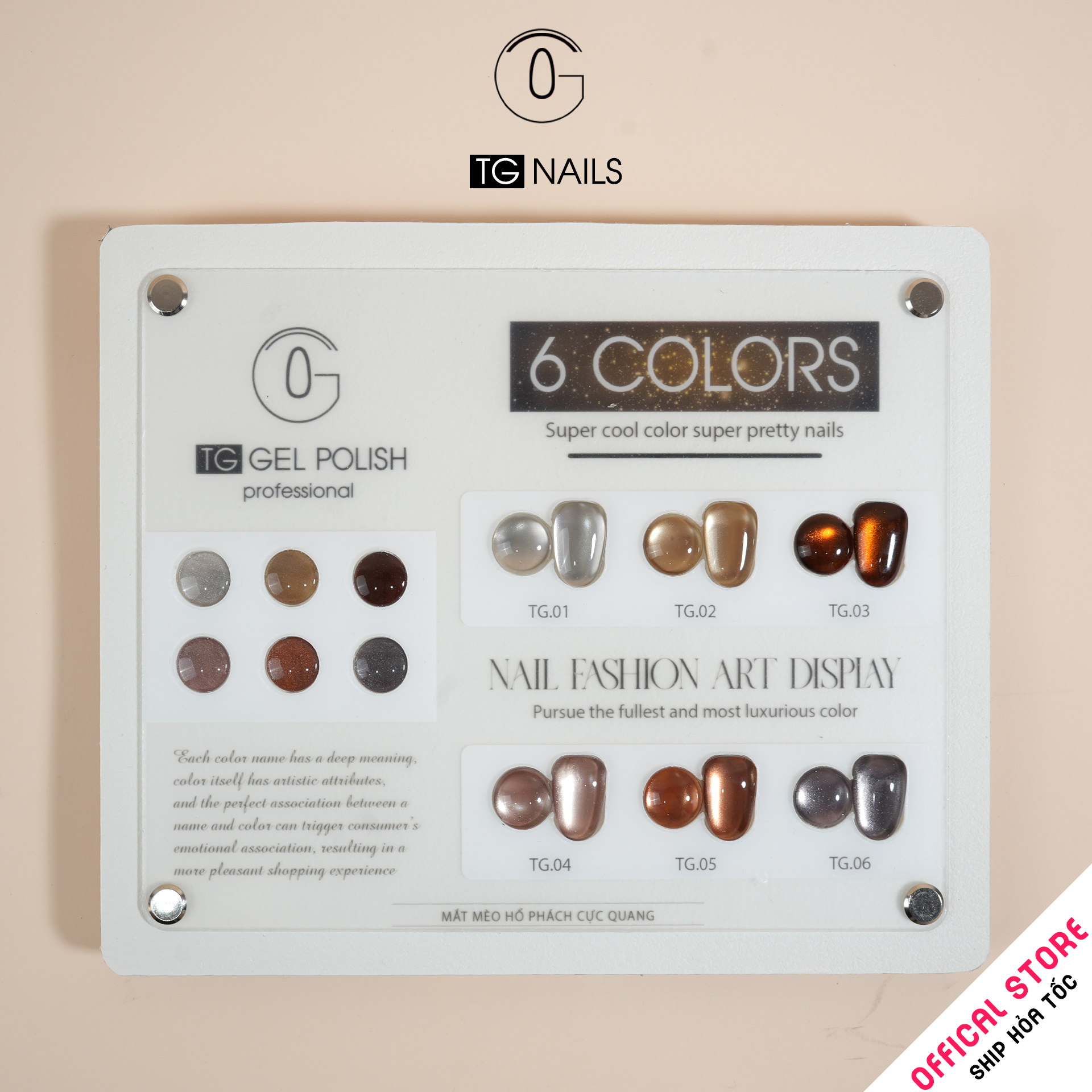 Sơn móng gel TG. Dung tích: 15ml/ lọ. Nhãn hàng TG nail - Com bo 6 màu  MMHP_thumbnail_5