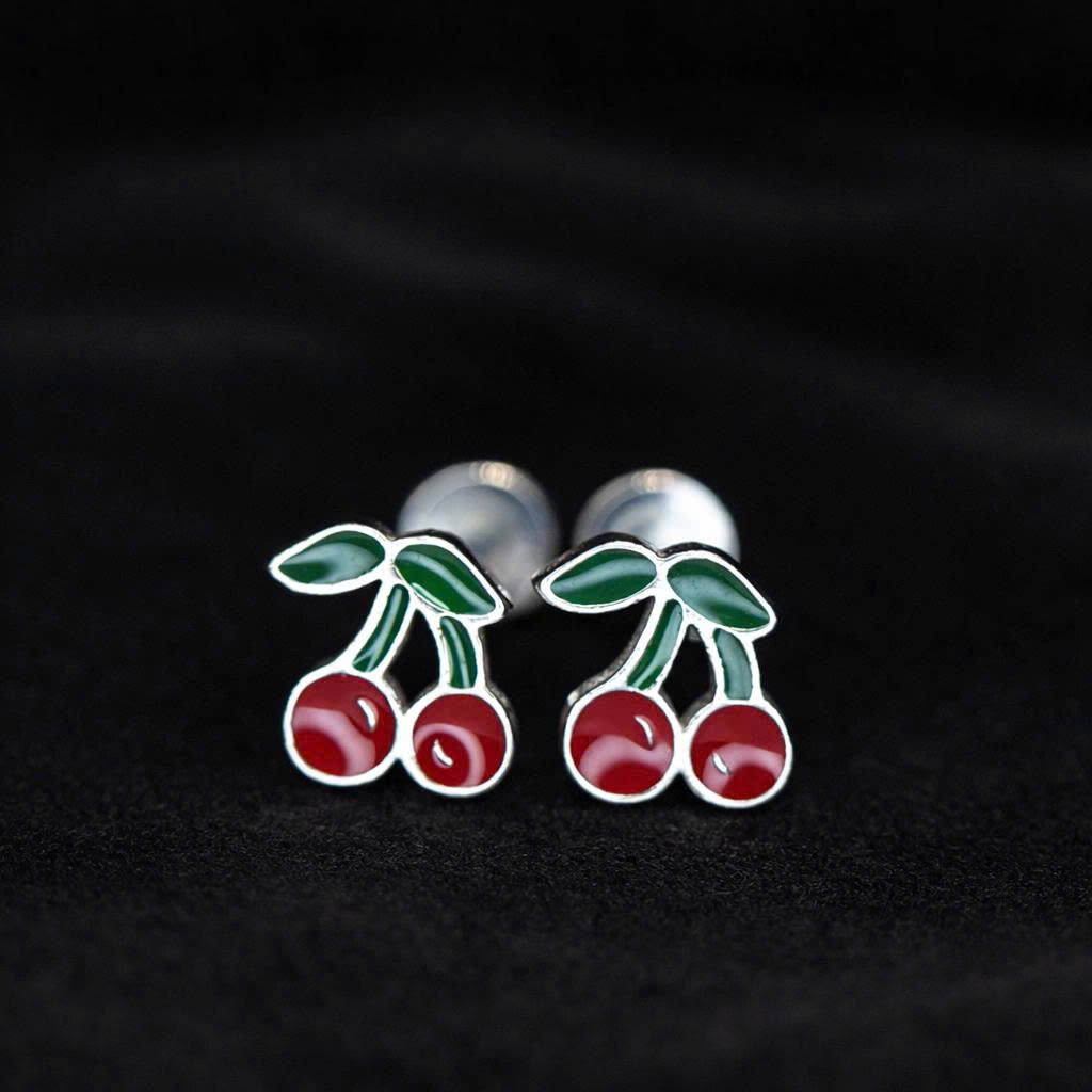 Khuyên kiểu cherry trơn dẹt