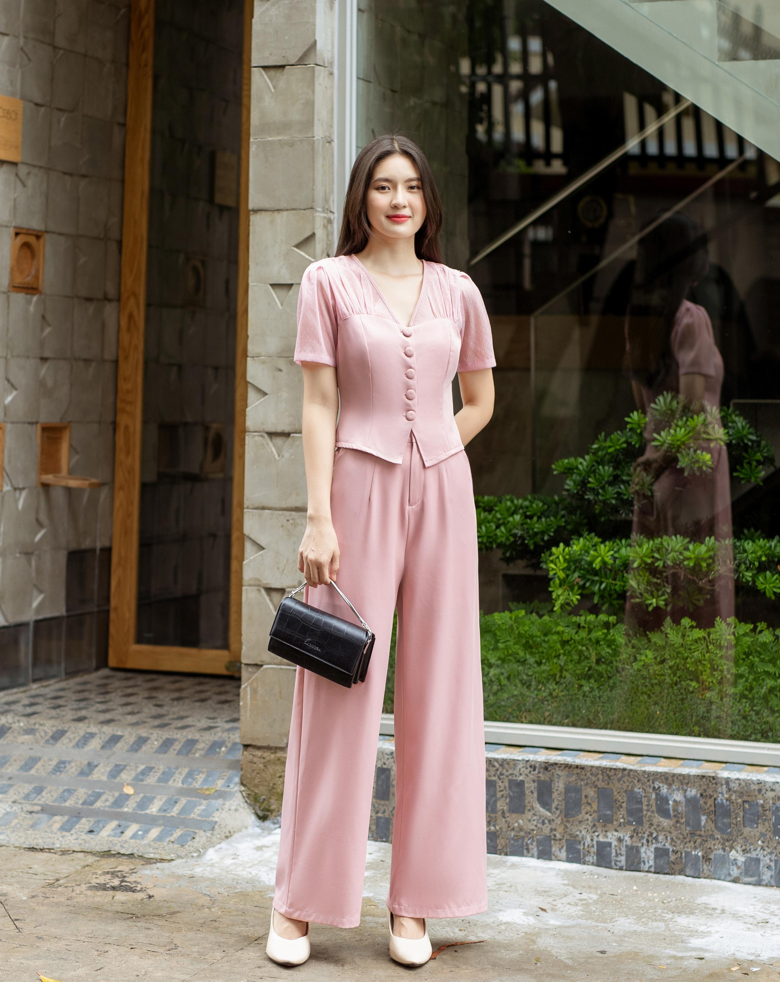 Set bộ áo kiểu cổ điển quần ống rộng_thumbnail_8