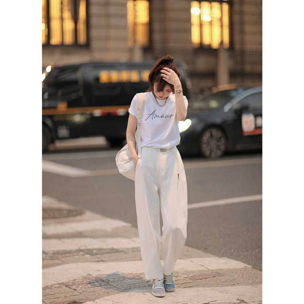 Áo thun nữ form vừa regular ARD551 Miucho Chic cotton cổ tròn in basic_thumbnail_2