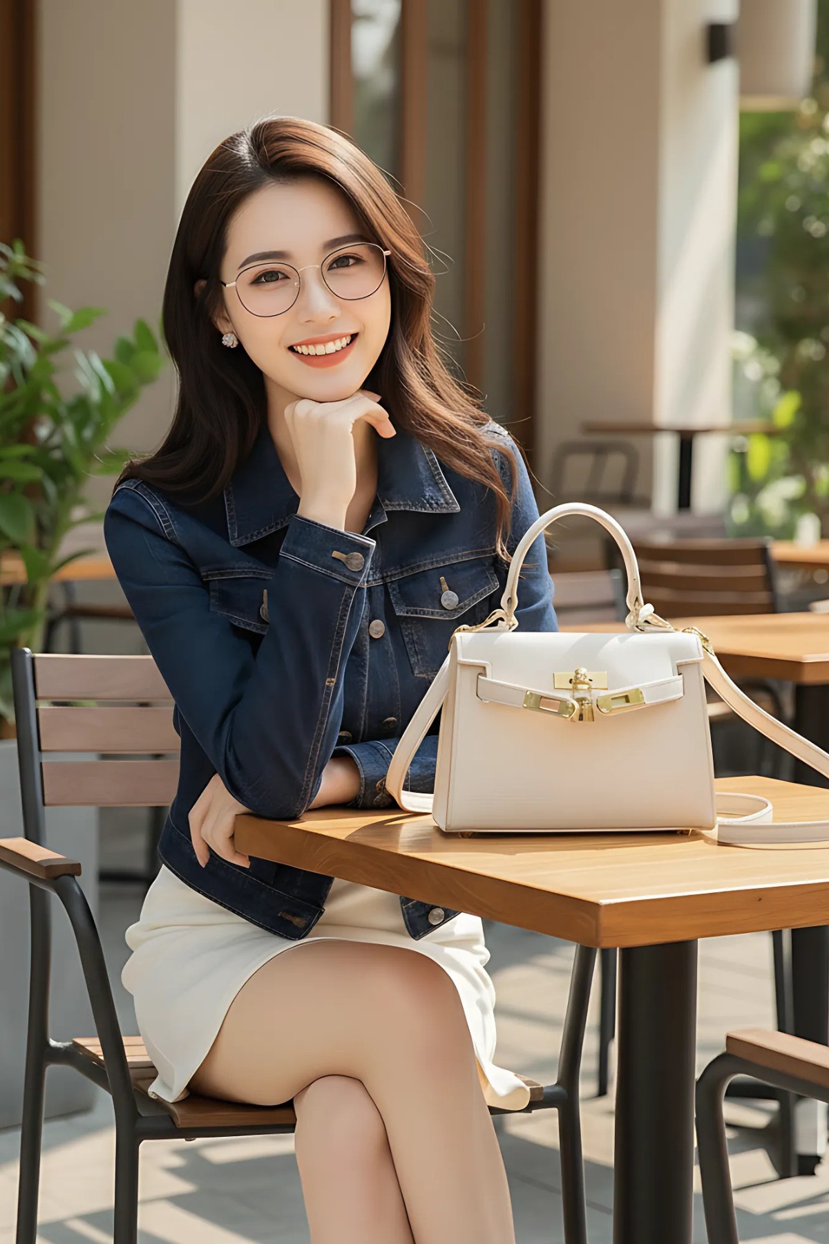 Túi xách nữ UHE_2516 Elegant – khóa kim loại, 2 màu Đen/Trắng_thumbnail_11