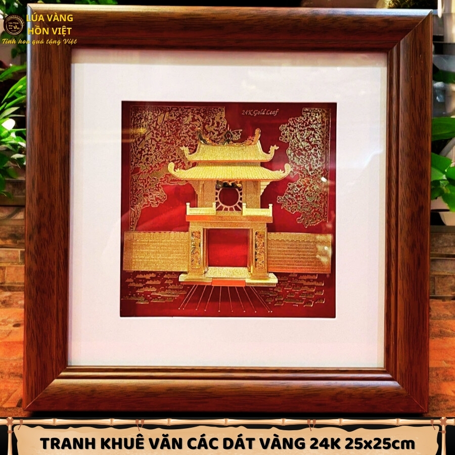 TRANH KHUÊ VĂN CÁC DÁT VÀNG 24K 25x25cm_thumbnail_1