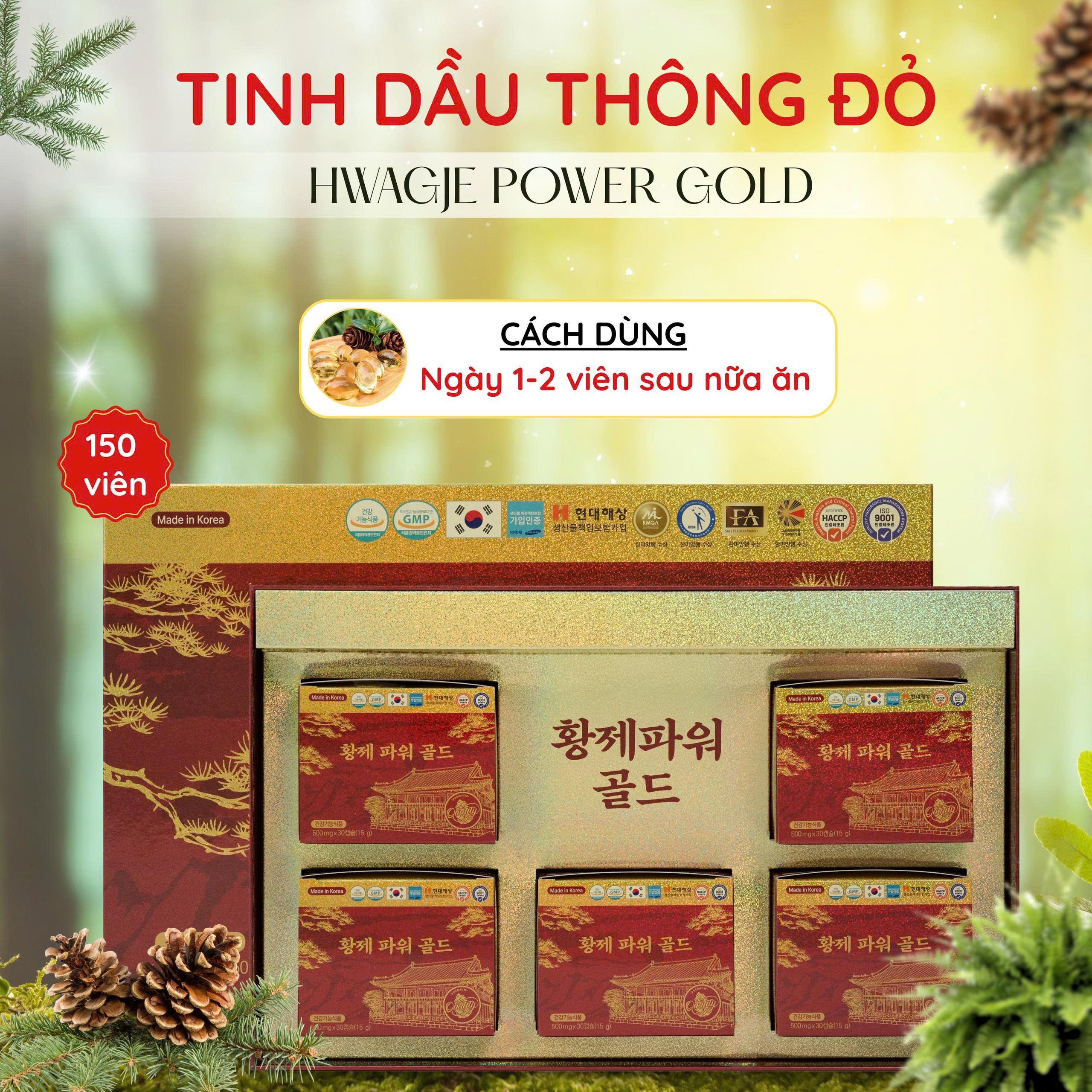 TINH DẦU THÔNG ĐỎ CHÍNH PHỦ 150V