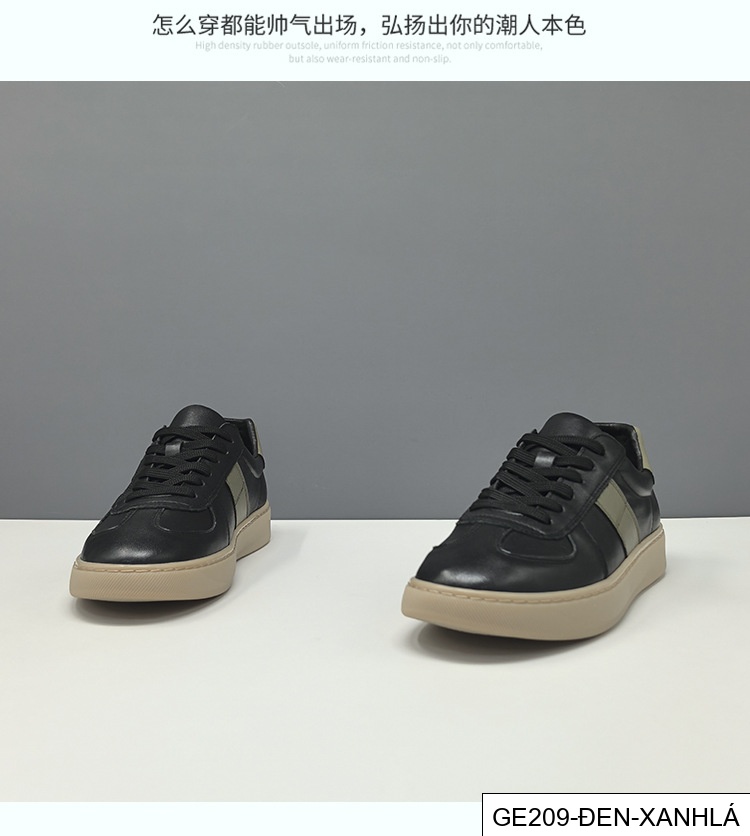 GE209 - Giày thường ngày màu khối da bò lớp một dành cho nam, giày hợp thời trang cao cấp đa năng, giày thể thao da thật Châu Âu, giày sang trọng nam dễ tiếp cận_thumbnail_16