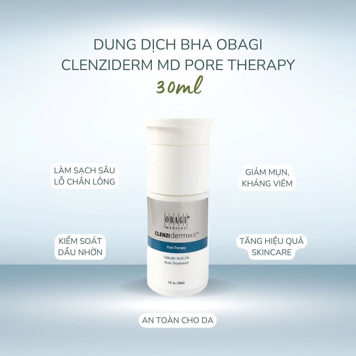 Dung Dịch BHA Giảm Mụn, Dầu Nhờn Obagi Clenziderm MD Pore Therapy 30ml_thumbnail_2