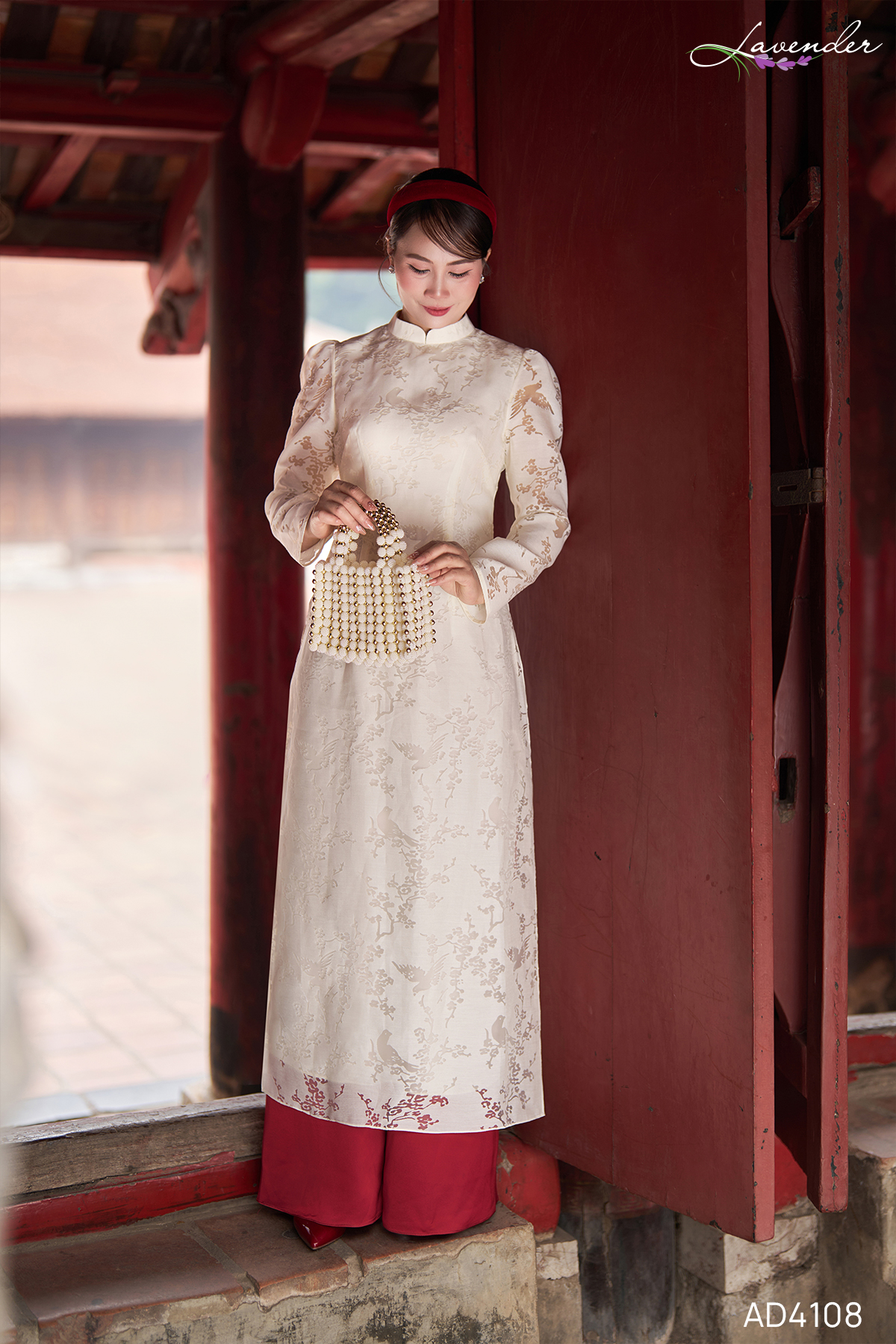 Áo dài phối họa tiết hoa AD4108_thumbnail_6