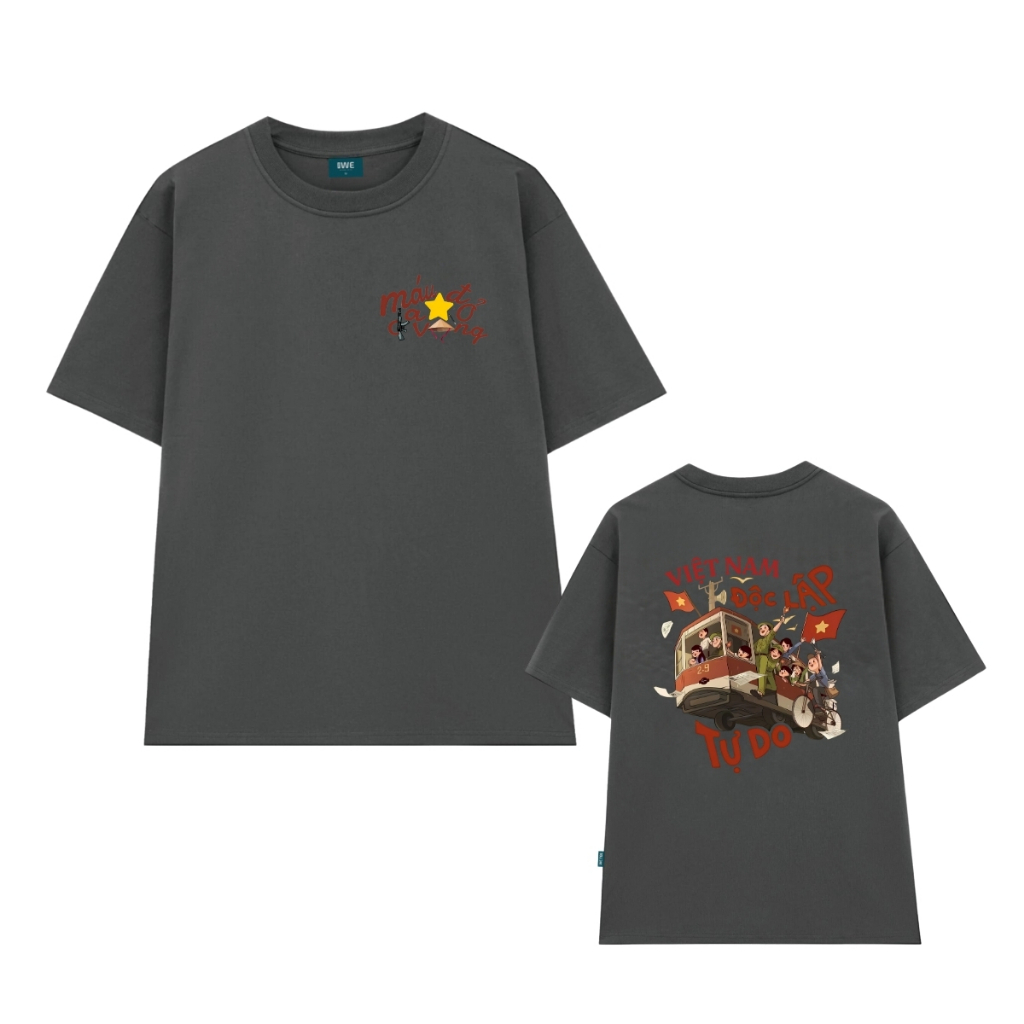 Áo thun Việt Nam Độc lập tự do, Ấm no hạnh phúc dáng oversize nam nữ - Local Brand We Tee T024_thumbnail_4