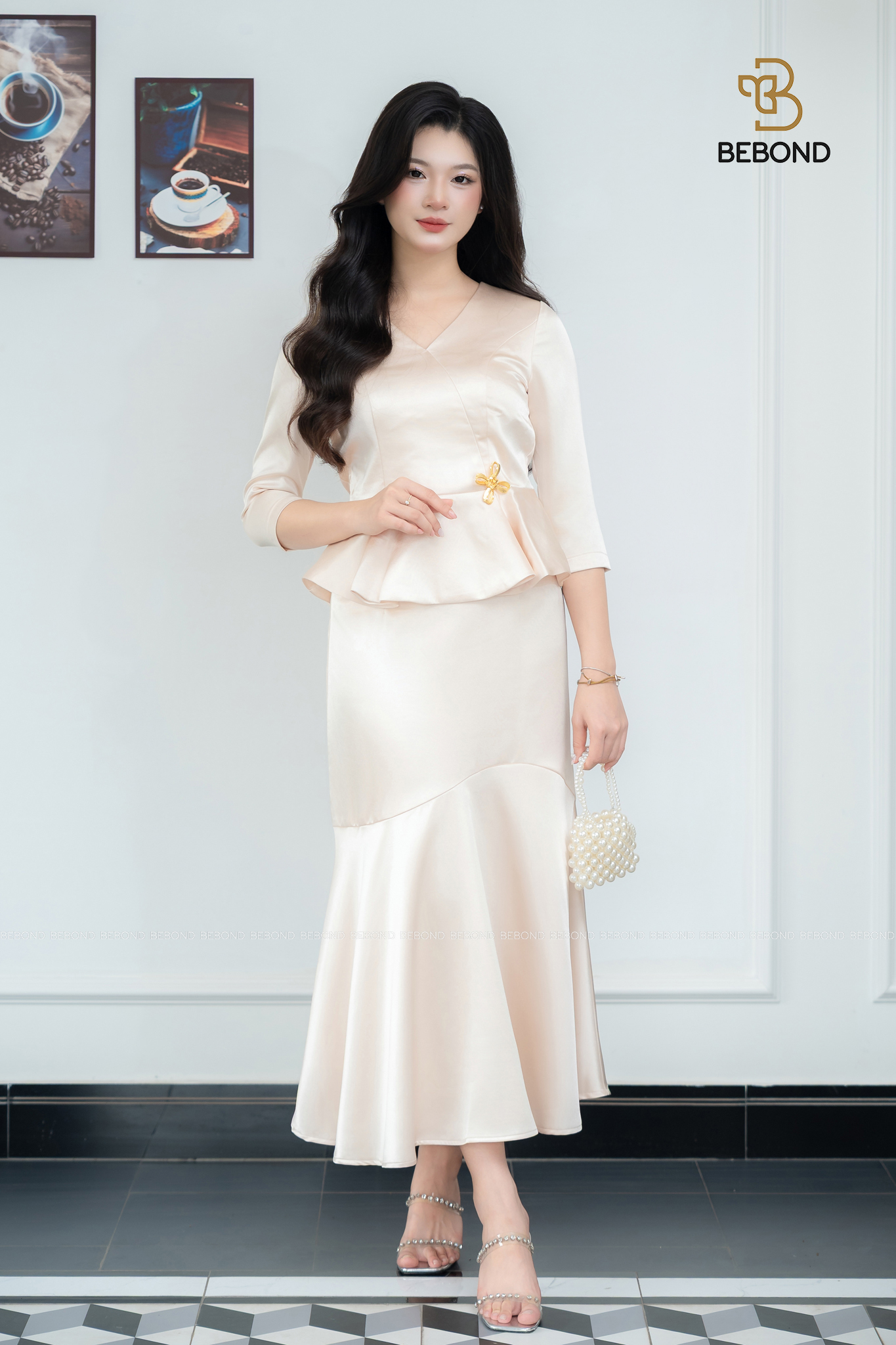 SET vest beplum NORRIS màu KEM