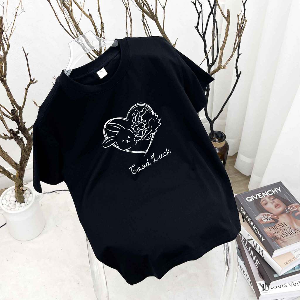 Áo thun nữ Tết form vừa regular ARD911 Miucho Chic cotton cổ tròn in artwork_thumbnail_7