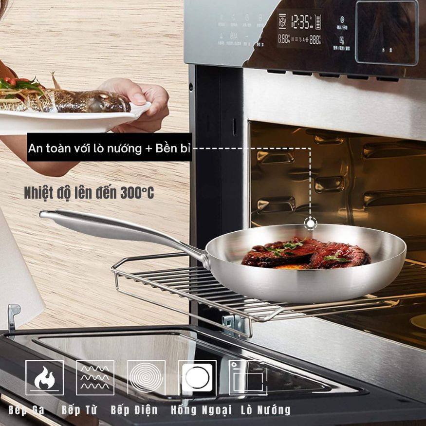 Chảo Inox đáy từ 3 Lớp Mishio Size 24 cm MK434 – Đúc Nguyên Khối, Đáy Từ, An Toàn Vượt Trội_thumbnail_12