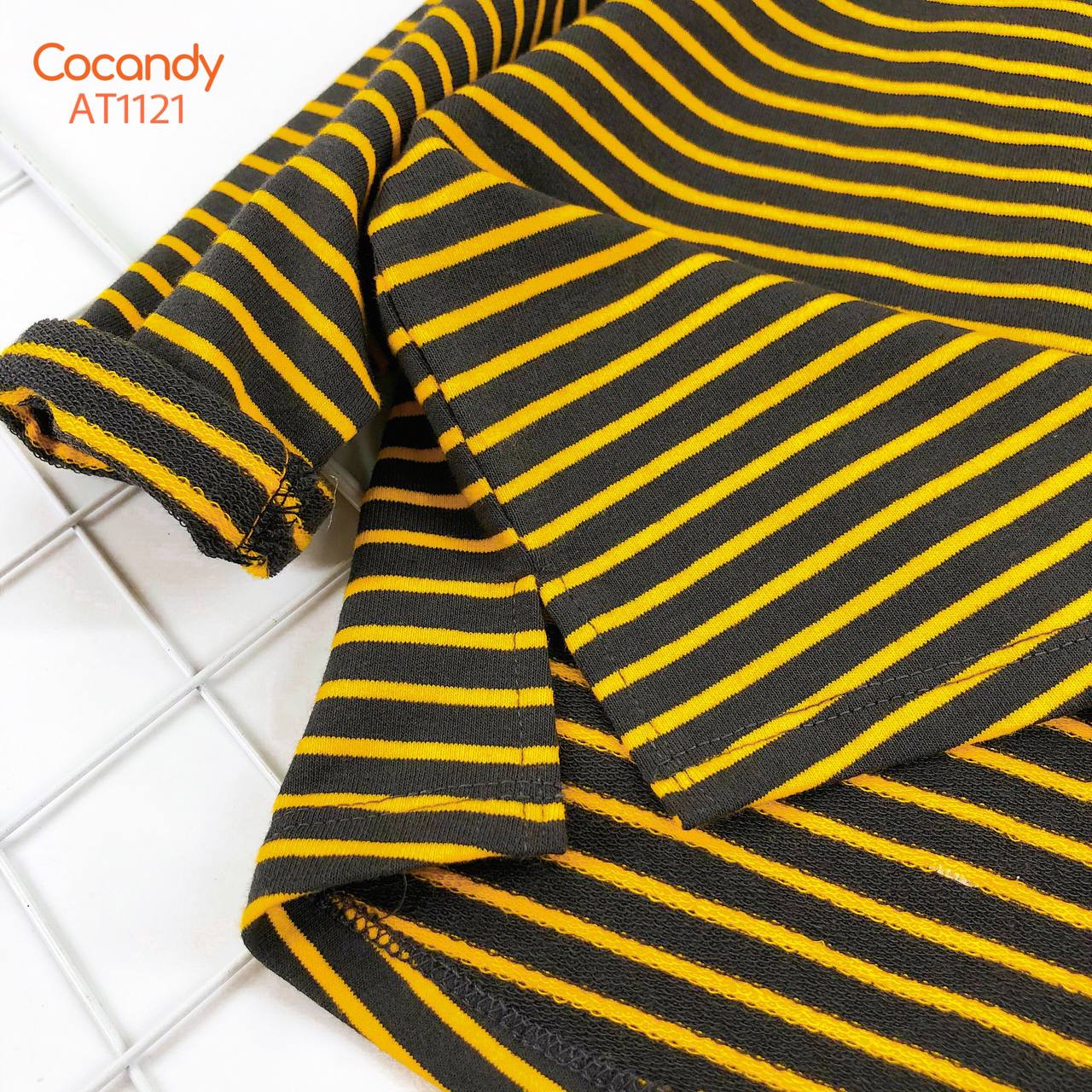 Áo thun kẻ ĐEN VÀNG dài tay_thumbnail_2