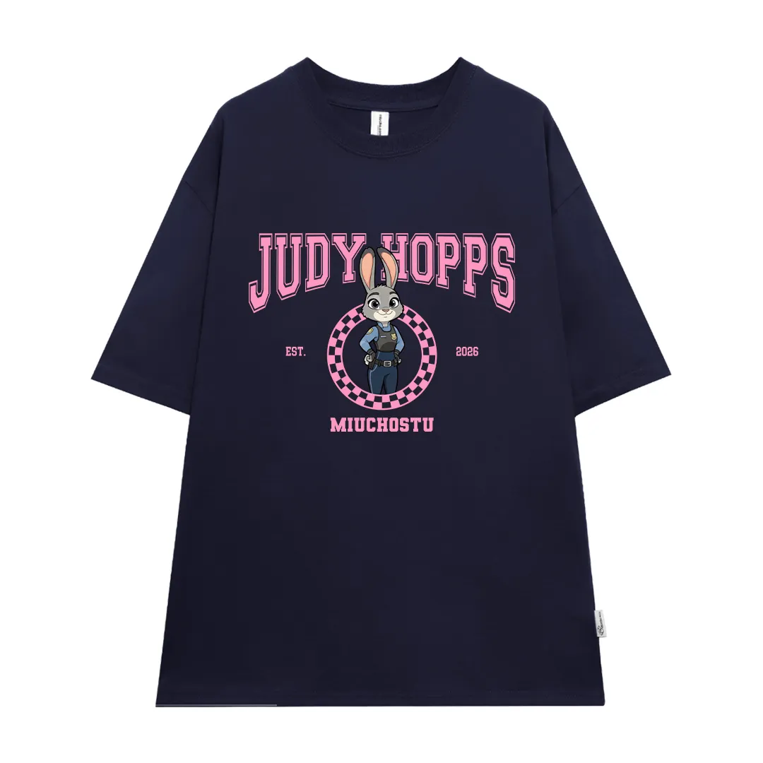 Áo thun cặp đôi form oversize Miucho vải cotton co giãn 2 chiều thoáng mát Judy Hopps in mix 2824_thumbnail_13