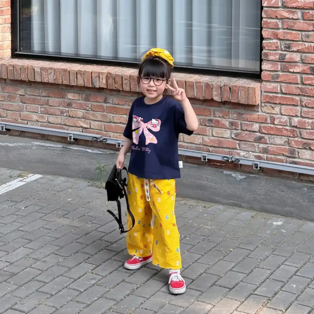 Áo thun bé gái form rộng Kado vải cotton thoáng mát mềm mại Hello Kitty hình nơ siêu cute 2881_thumbnail_4