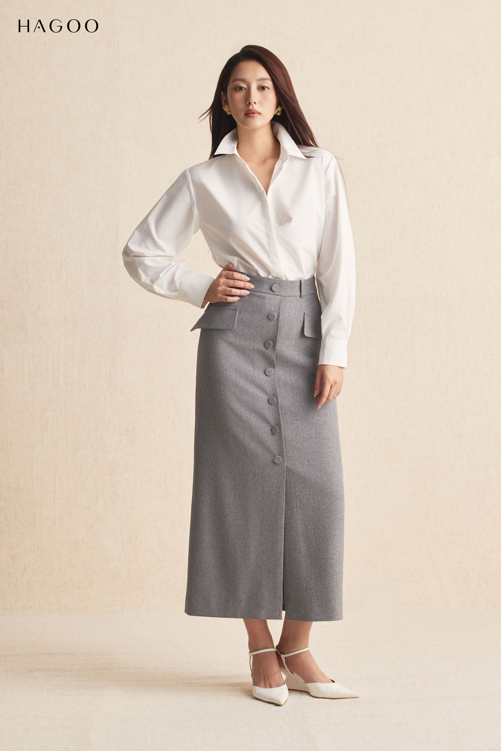 Áo sơ mi Basic HAGOO_thumbnail_0