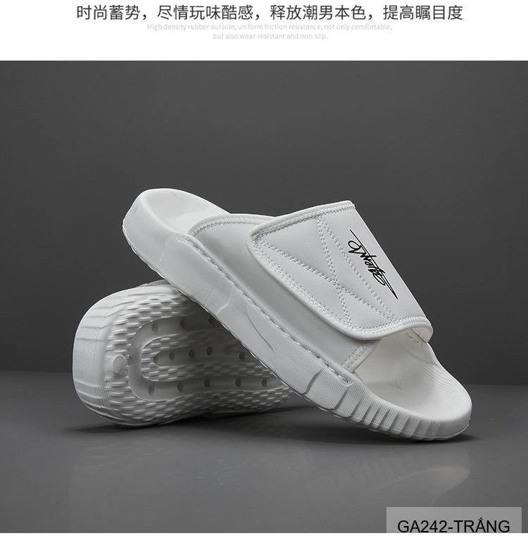 GA242 - Dép xỏ ngón nam da bò phong cách trẻ trung màu trắng đen_thumbnail_7