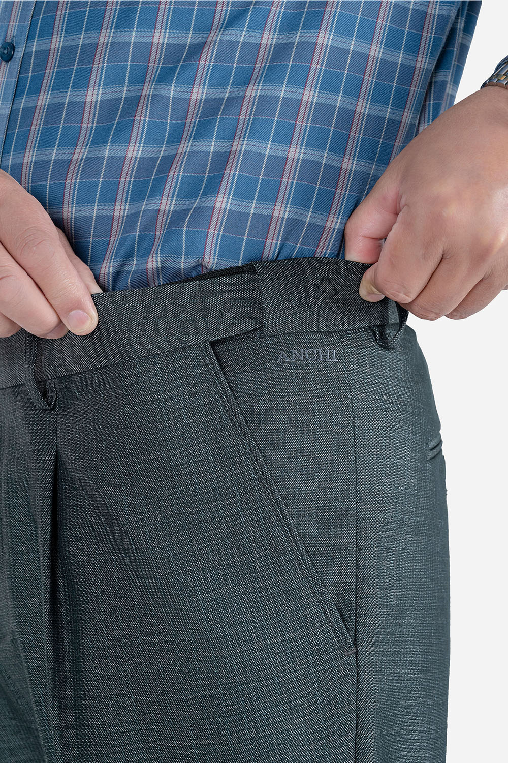 Quần Âu 1 Li Cạp Chun Ẩn Nam Trung Niên ANCHI Chất Liệu Cotton Viscose Cao Cấp Màu Đen_thumbnail_49