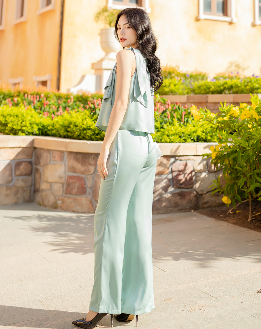 Set bộ đồ quần dài ống loe áo nơ_thumbnail_3