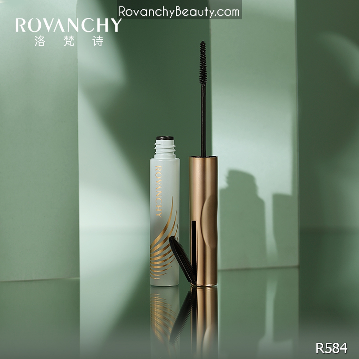 Mascara R584 ROVANCHY Chống Thấm Nước, Định Hình Mi Cong Dài Tự Nhiên, Chải Mi Mượt Không Vón Cục_thumbnail_2