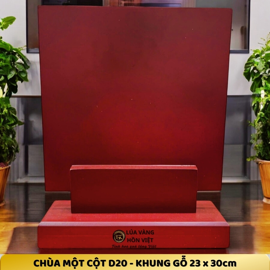 BIỂU TƯỢNG CHÙA MỘT CỘT KHUNG GỖ 23x30cm_thumbnail_4