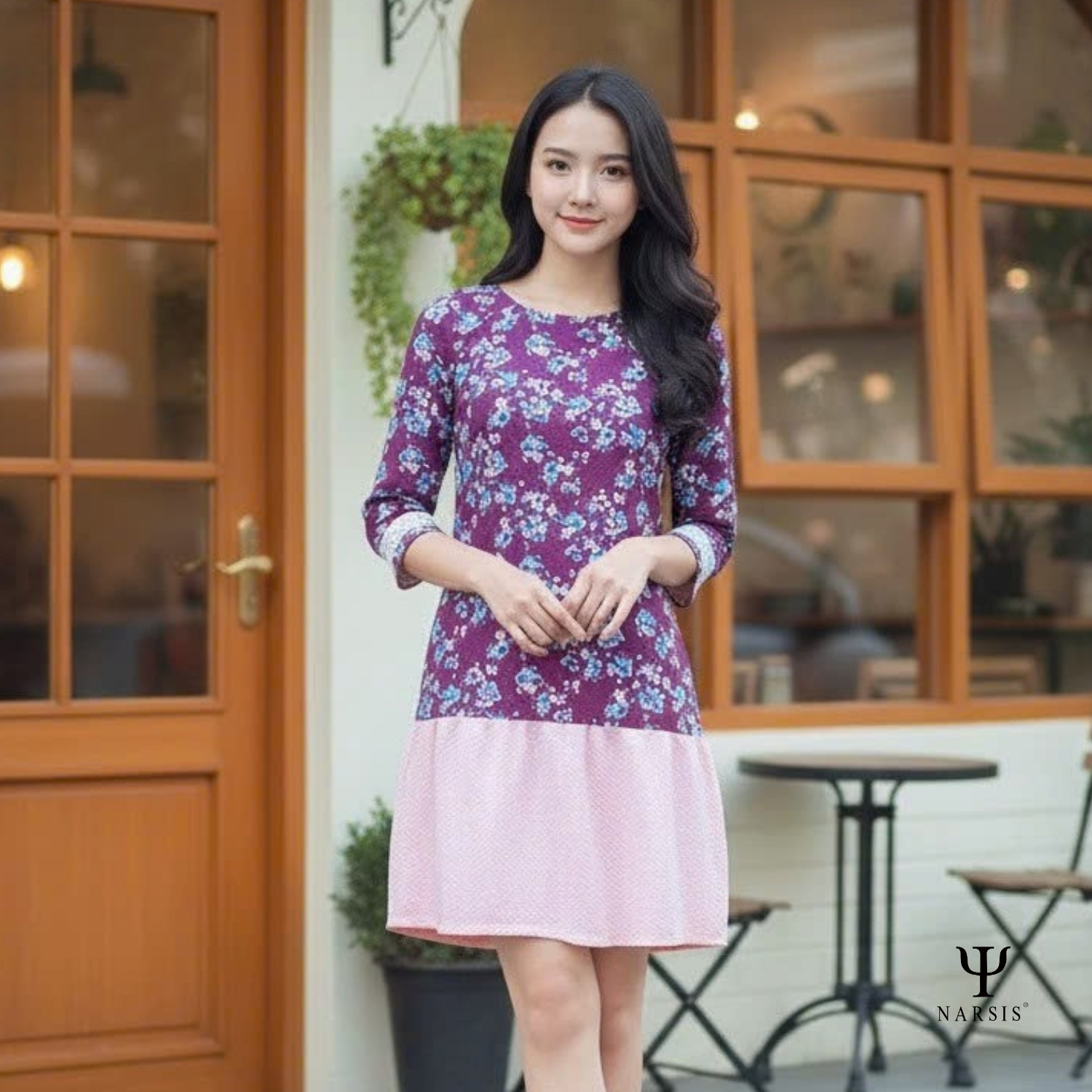 VÁY NỮ HT 3D B7019 NARSIS CHẤT LIỆU THOÁNG MÁT, DỄ CHỊU, THOẢI MÁI CẢ NGÀY, DỄ VẬN ĐỘNG_thumbnail_0