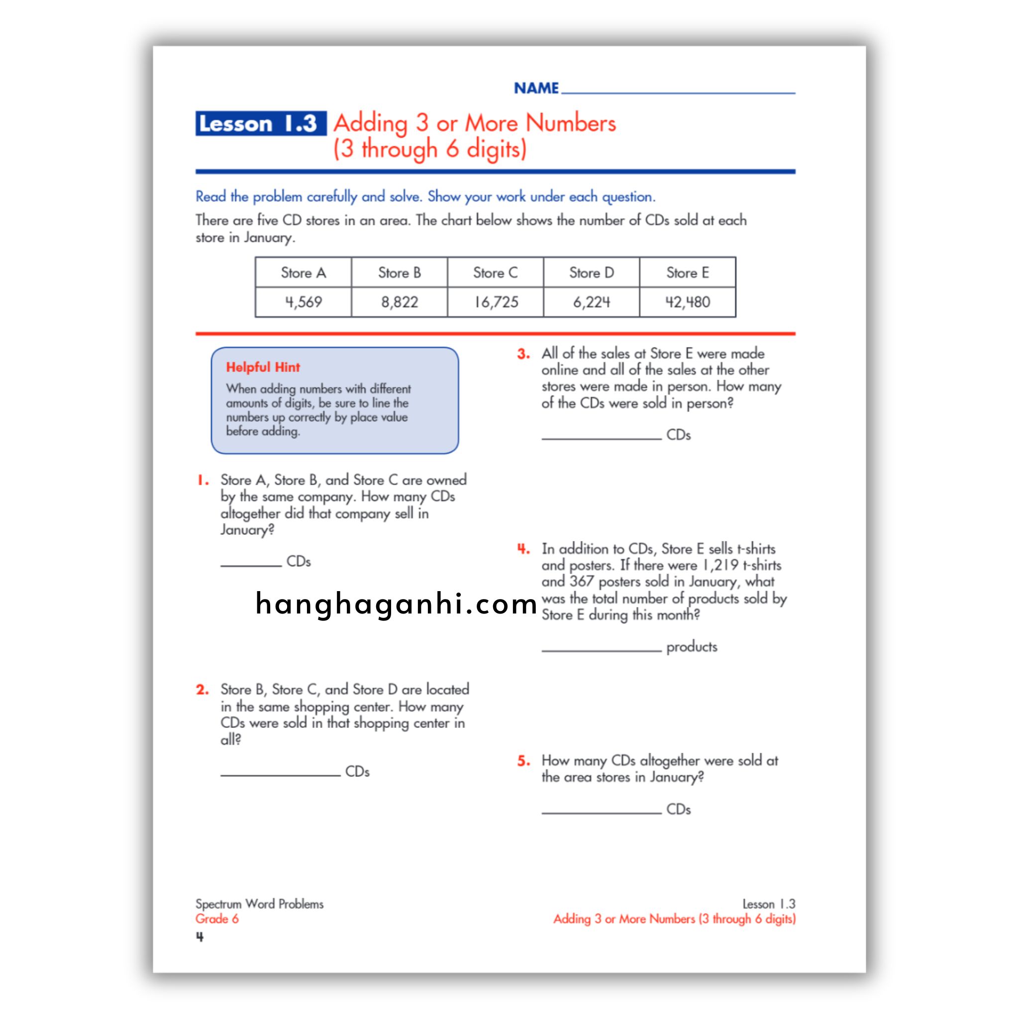 Sách Spectrum Word Problems Workbook Grade 6_thumbnail_3