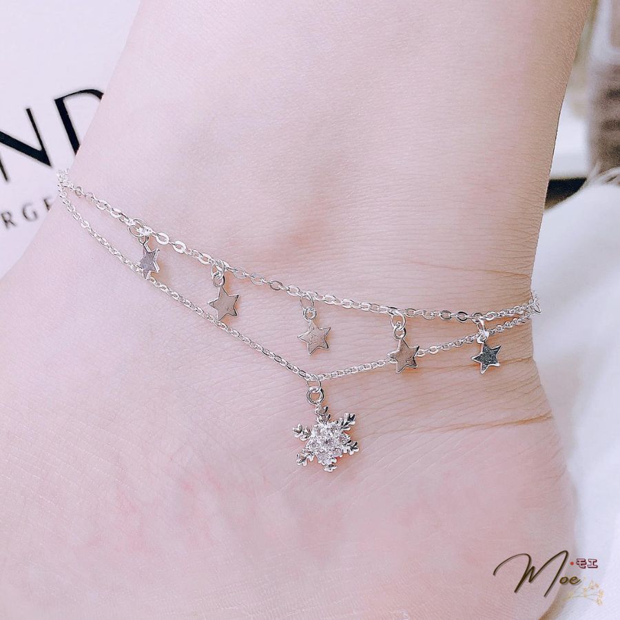 LC90 - Lắc chân hoa tuyết sao rơi dây kép