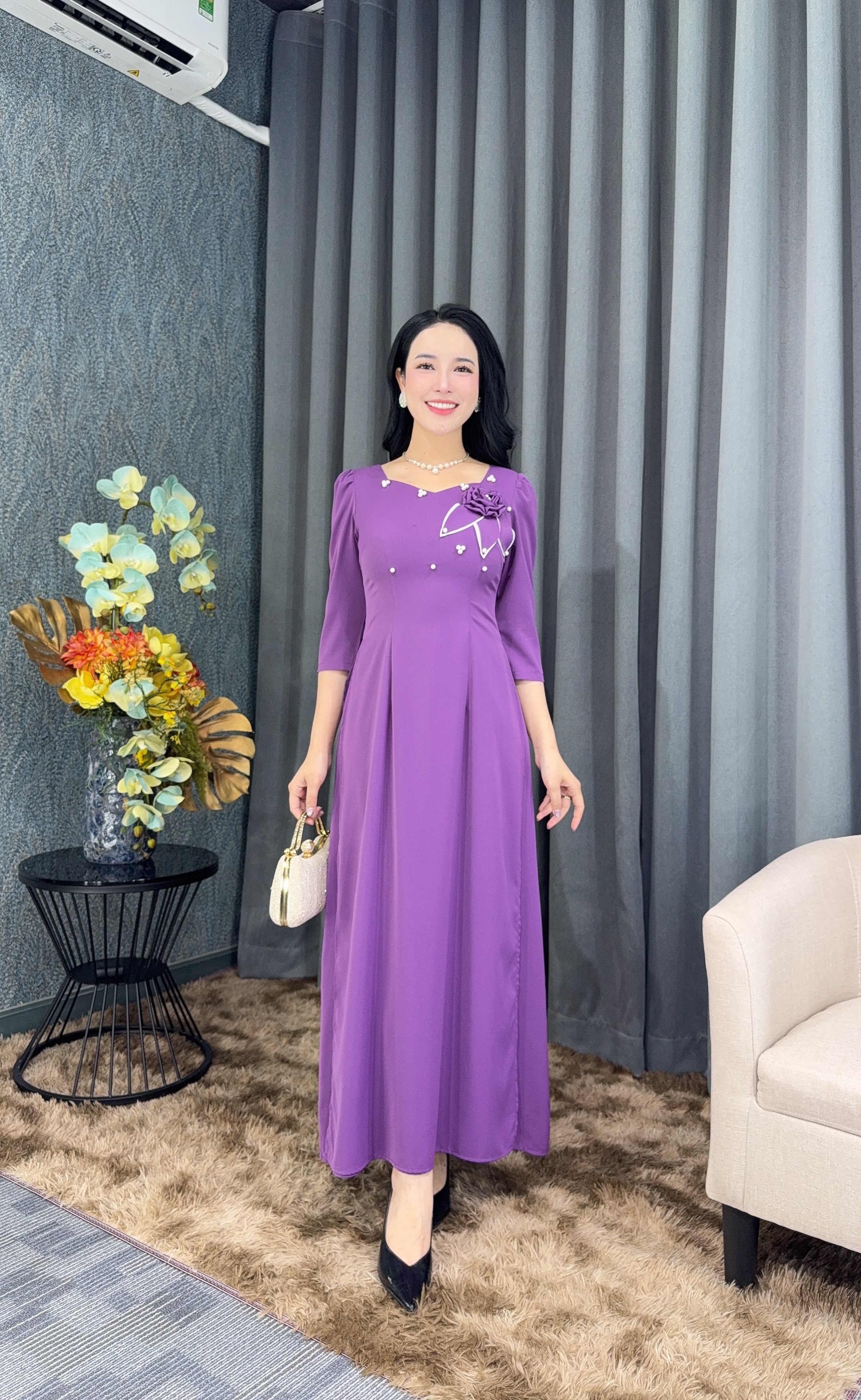 Đầm giả áo dài - Y2040 - Thương hiệu Zonbig