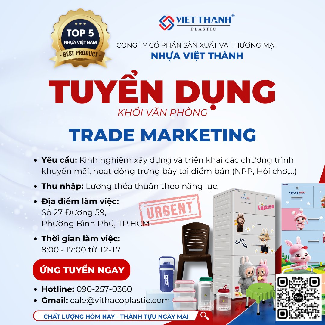 Tuyển dụng Trade Marketing
